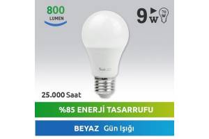 Nextled E27 LED Ampul 9W Beyaz