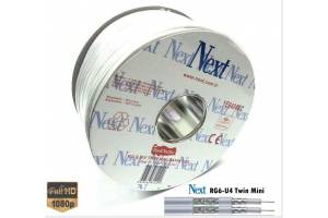 Next YE-6404 RG 6/U-4 Mini İkili Slim 100 Metre Anten Kablo