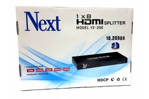 Next YE-208 1x8 HDMI SPLITTER FULL HD 4 K