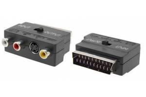 3Rca To Scart Audio Video Adaptör İn-Out Anahtarlı